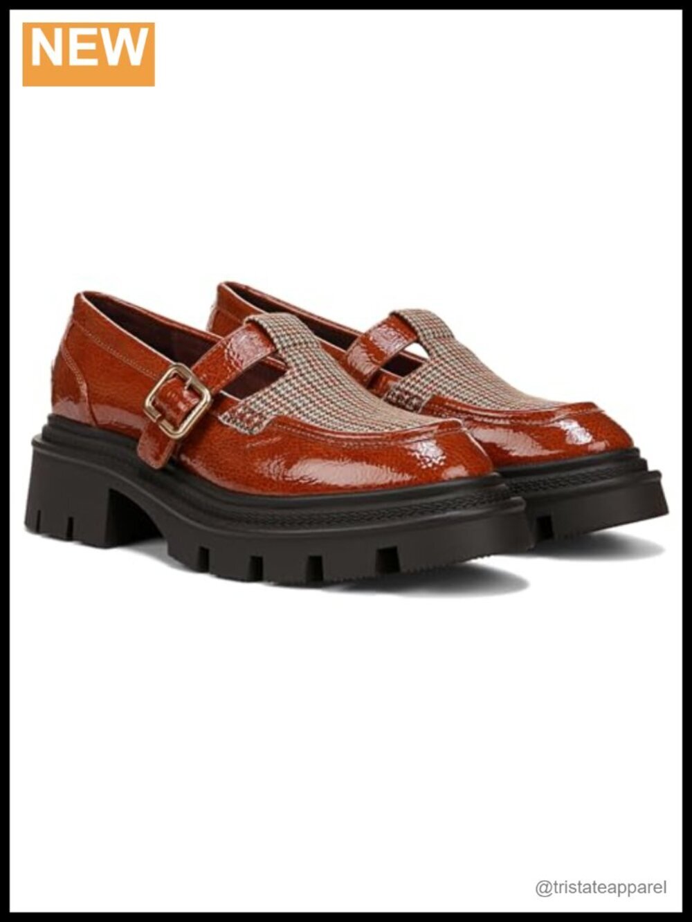Belt-Strap Lug Sole Loafers Slip-On Casual Shoes
